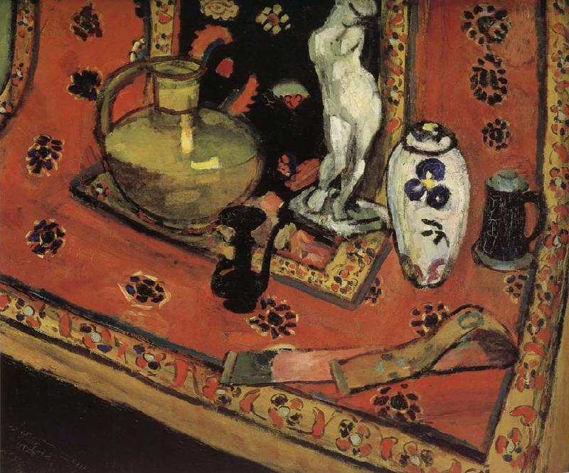 Henri Matisse The statue and vase on the Oriental carpet oil painting image